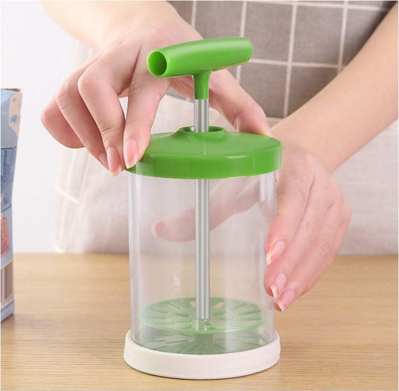 Miecux Manual Professional Whipping Cream Dispenser - Handheld DIY Whipped Cream Maker - 15-Ounce (450ml) Capacity, Green - Image 1