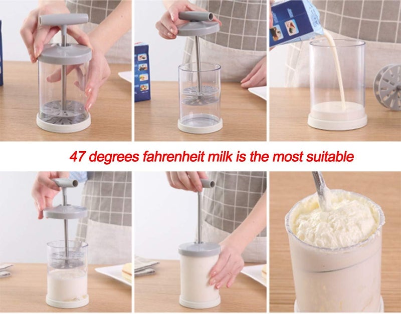 Miecux Manual Professional Whipping Cream Dispenser - Handheld DIY Whipped Cream Maker - 15-Ounce (450ml) Capacity, Green - Image 5