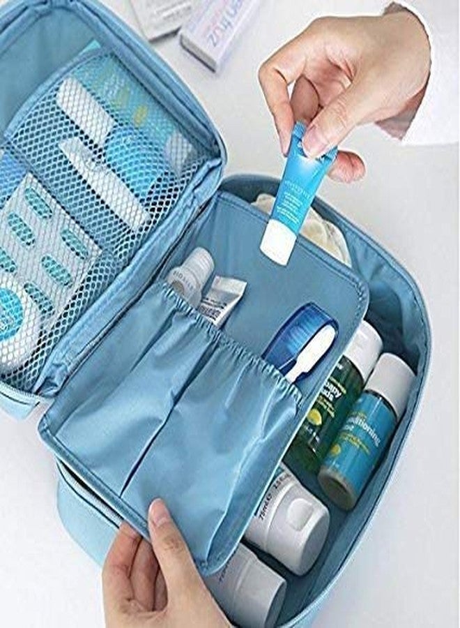 PAVITYAKSH Fabric Cosmetic Bag Travel Cosmetic Makeup Case Wash Organizer Storage Pouch - Image 1