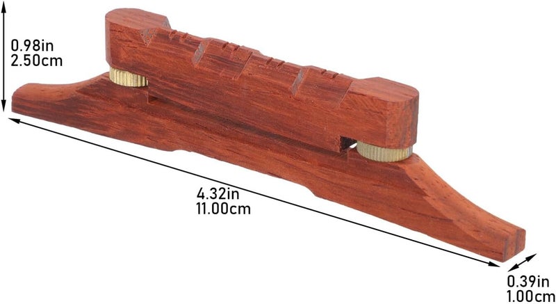 Kisangel Rosewood Mandolin Bridge Replacement Wooden String Bridge Accessory for Mandolin Instruments Easy to Install and Enhance Tone Quality Random Color - Image 2