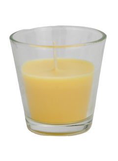 Yellow Scented Candle Clear Glass Filled Votive Candles Small Soy Wax Lemon Flagrances Candles for Aromatherapy Spa Weddings Holidays Party Mother's Day Gift Small Candles for Home Décor Room Décor