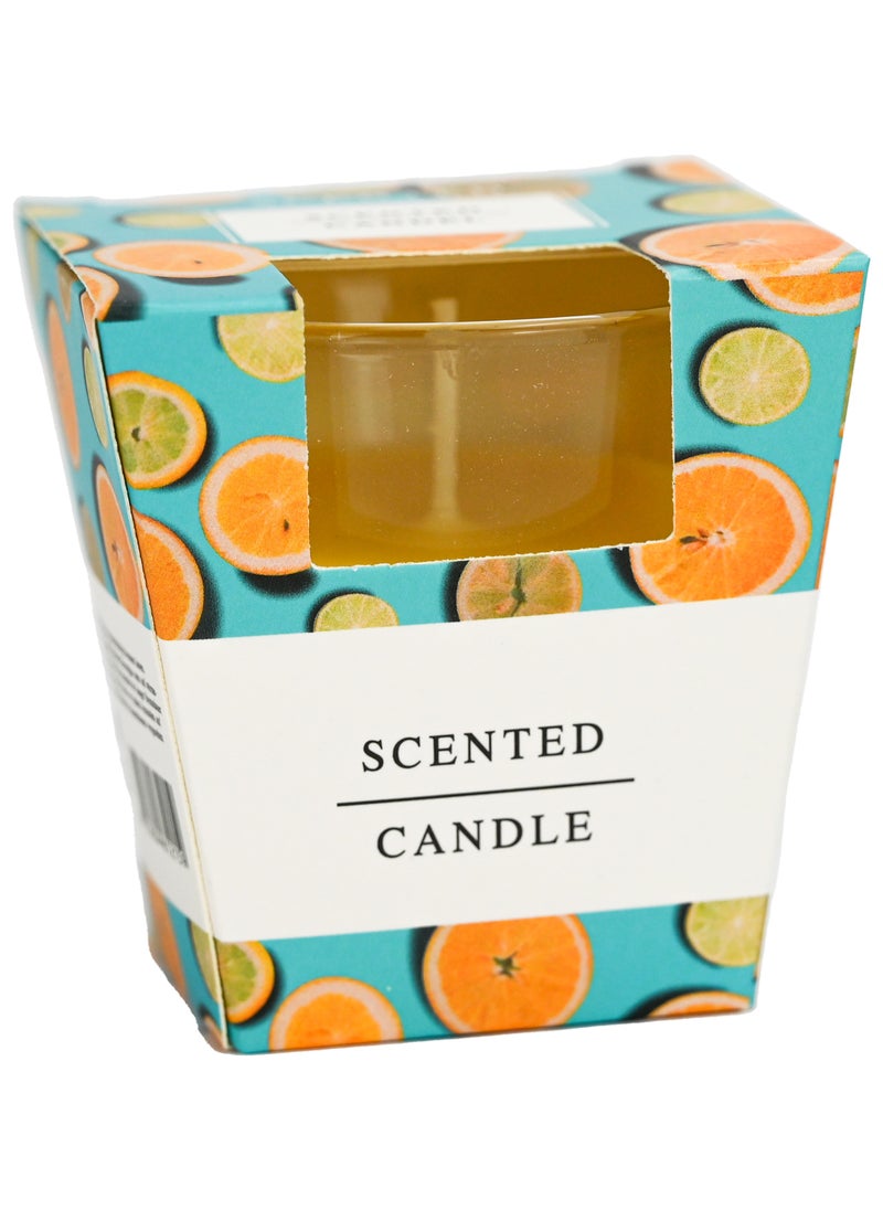 Generic - Yellow Scented Candle Clear Glass Filled Votive Candles Small Soy Wax Lemon Flagrances Candles for Aromatherapy Spa Weddings Holidays Party Mother's Day Gift Small Candles for Home Décor Room Décor - Image 1
