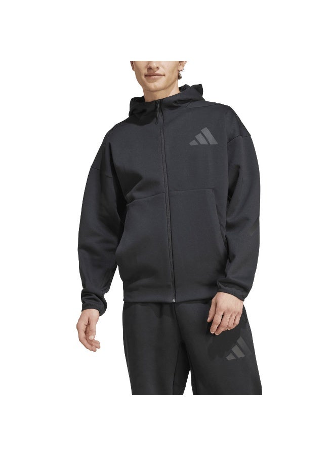 Adidas M Z.N.E. Fz Black Training Track Tops For Men XS  - Image 3