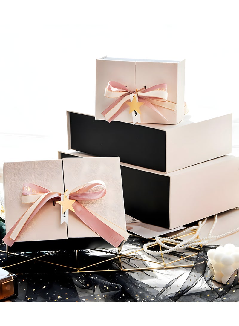 Chillspace Luxury Gift Box 21x15x9cm with Premium Accessories (Ribbon, Raffia Grass) - Elegant Luxury Gift Box for Birthday, Wedding, Anniversary, Festival Celebrations Gift Packing - Image 5