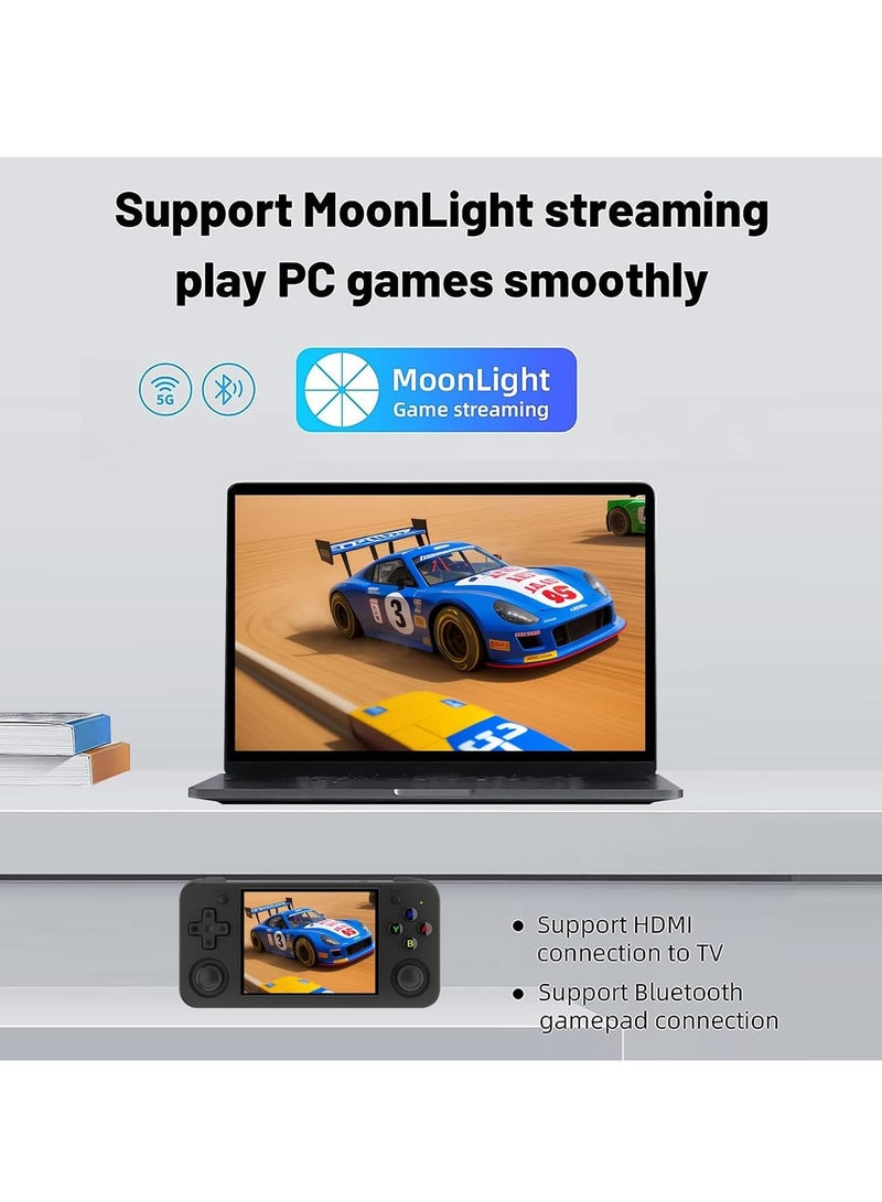 إيفرين وحدة تحكم ألعاب محمولة ريترو RG35XX H، شاشة IPS مقاس 3.5 بوصة، نظام Linux، بطاقة TF مدمجة 64 جيجابايت، 5528 لعبة، تدعم مخرج HDMI TV، واي فاي 5G، بلوتوث 4.2، لون أرجواني شفاف - Image 4