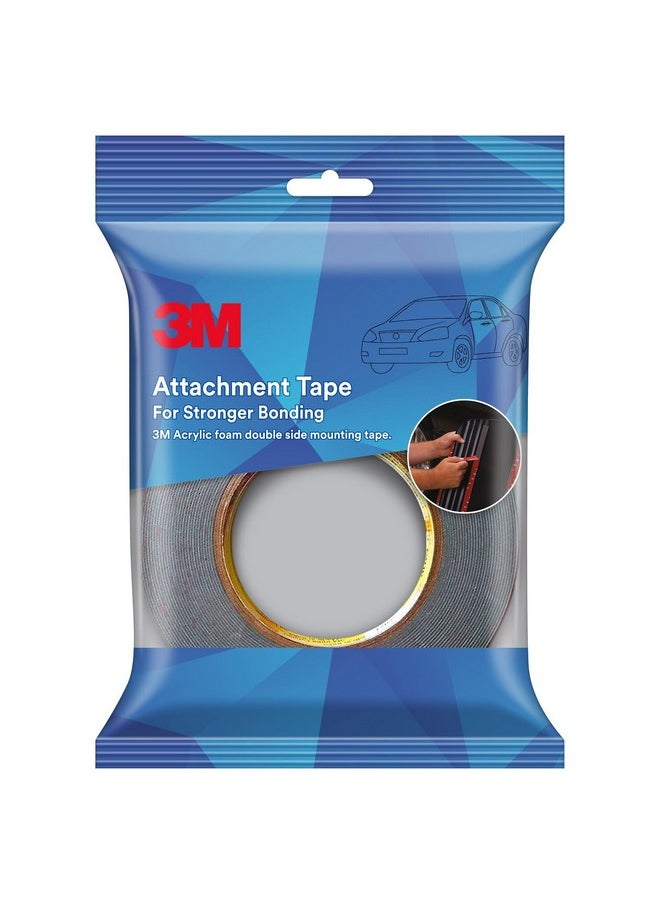 3M 3M Attachment Tape for Stronger Bonding, Interior & Exterior Use in Automotive Areas with Double Side Acrylic Foam Tape, Superior Adhesive, Versatile Use & Easy to Use (24mmX4m, Grey, Pack of 1)  - Image 1