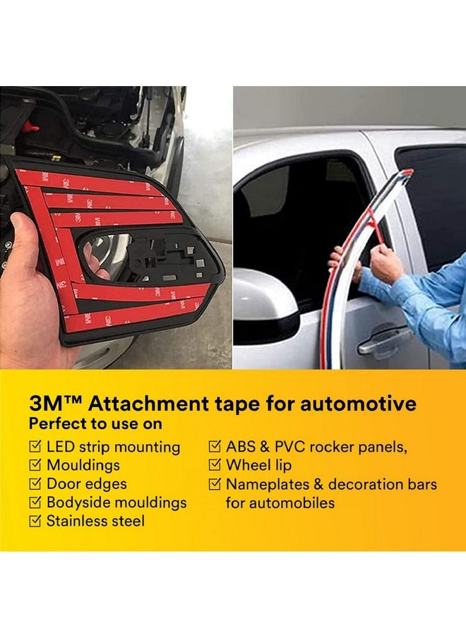 3M 3M Attachment Tape for Stronger Bonding, Interior & Exterior Use in Automotive Areas with Double Side Acrylic Foam Tape, Superior Adhesive, Versatile Use & Easy to Use (24mmX4m, Grey, Pack of 1)  - Image 4