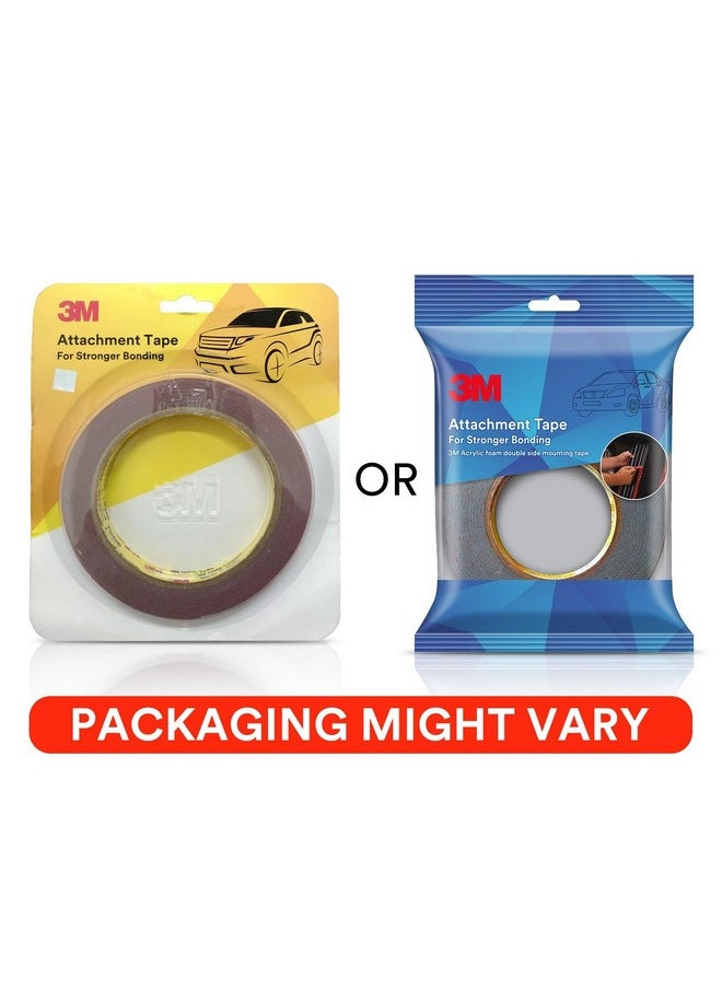 3M 3M Attachment Tape for Stronger Bonding, Interior & Exterior Use in Automotive Areas with Double Side Acrylic Foam Tape, Superior Adhesive, Versatile Use & Easy to Use (24mmX4m, Grey, Pack of 1)  - Image 2