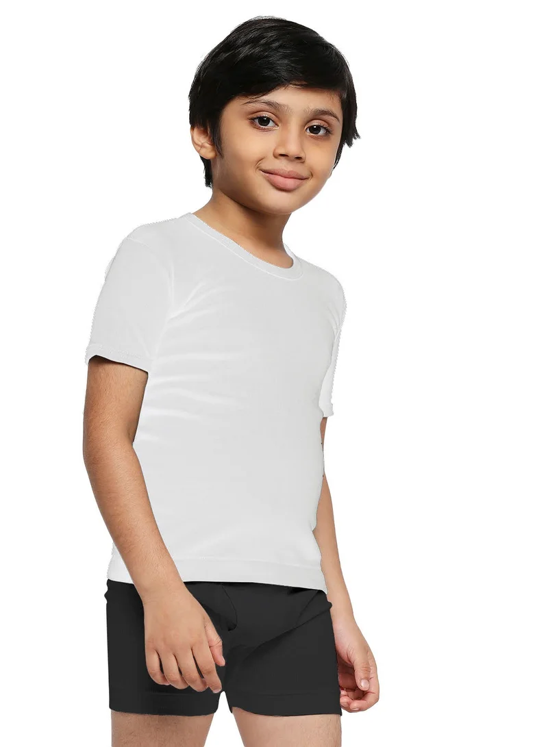 BYC BOY'S COTTON ROUND NECK UNDERSHIRT (PACK OF 3) - WHITE