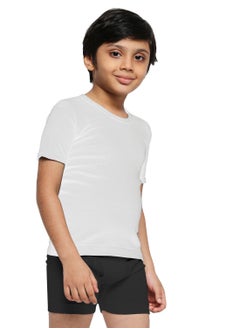 BYC BOY'S COTTON ROUND NECK UNDERSHIRT (PACK OF 3) - WHITE  - Image 4