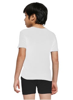 BYC BOY'S COTTON ROUND NECK UNDERSHIRT (PACK OF 3) - WHITE  - Image 5