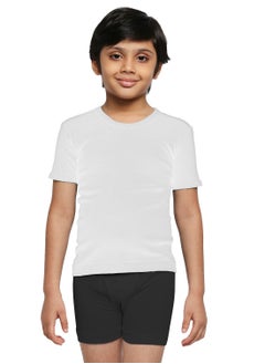 BYC BOY'S COTTON ROUND NECK UNDERSHIRT (PACK OF 3) - WHITE  - Image 3