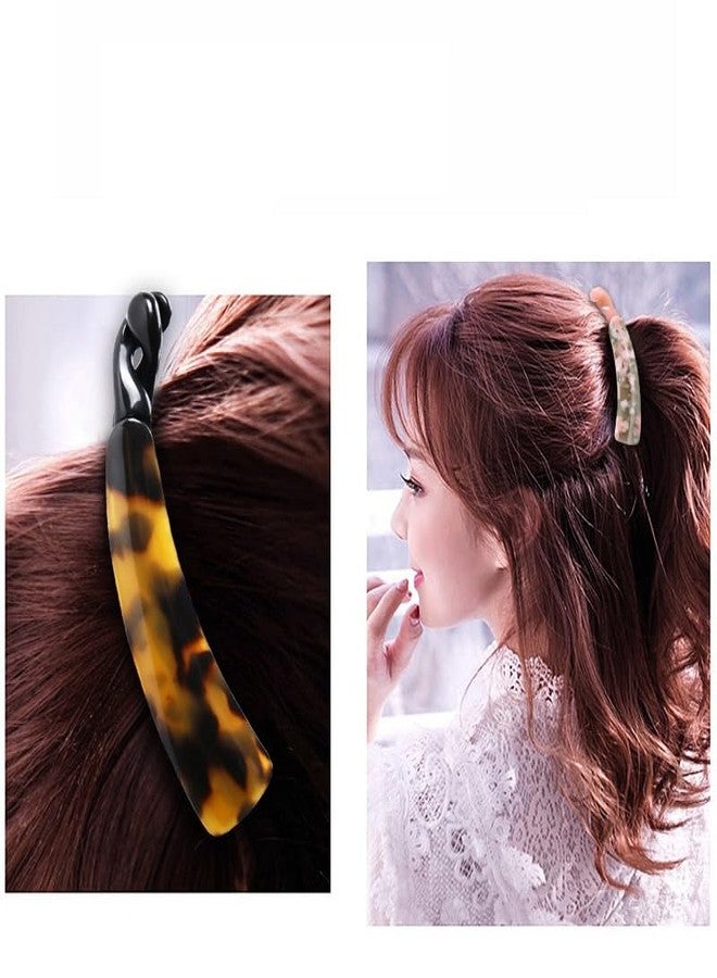 QUILBOOL Non-Slip Banana Hair Clips, Large Hair Claw Clips for Women & Girls Thick & Thin Hair, Clincher Comb, Banana Claw Grip Clip (6 pc Big Banana Clip) - Image 5