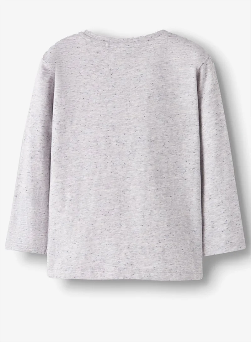 نيم ات تيشيرت للأطفال بياقة مستديرة بطبعة ناسا