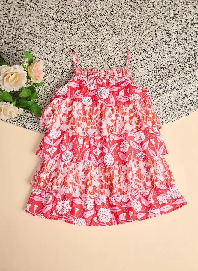 Stylo Bug Stylo Bug All Over Print Strappy Layered Dress