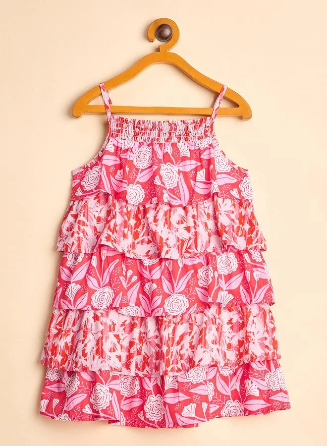 Stylo Bug Stylo Bug All Over Print Strappy Layered Dress