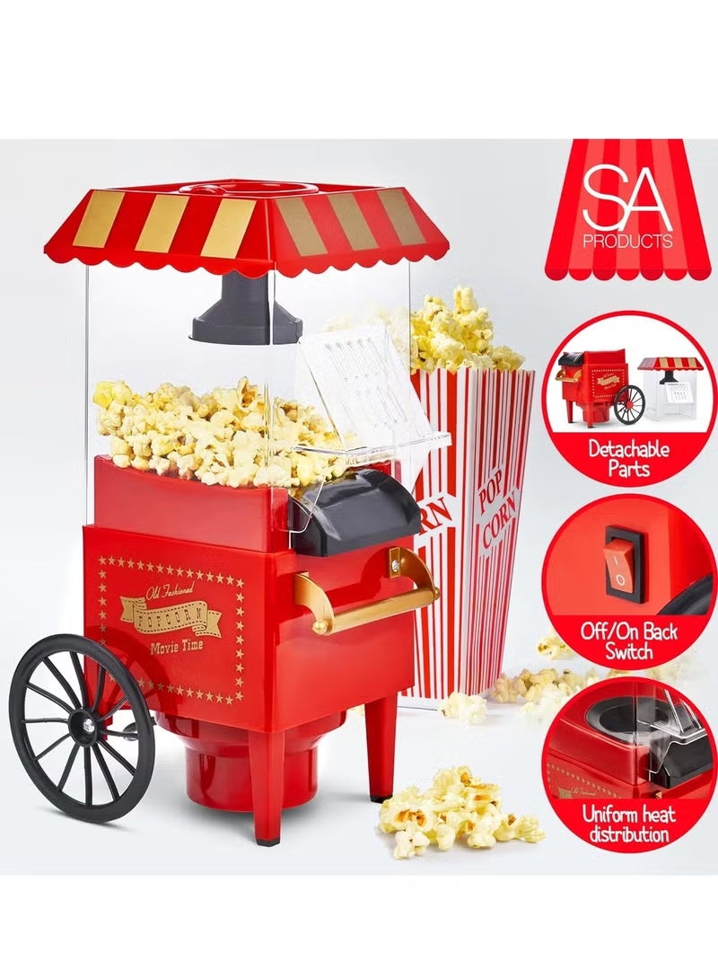 GENNEXT Carnival Popcorn Maker – Vintage-Style Hot Air Popcorn Machine for Healthy Homemade Popcorn, Perfect for Movie Nights - Image 5