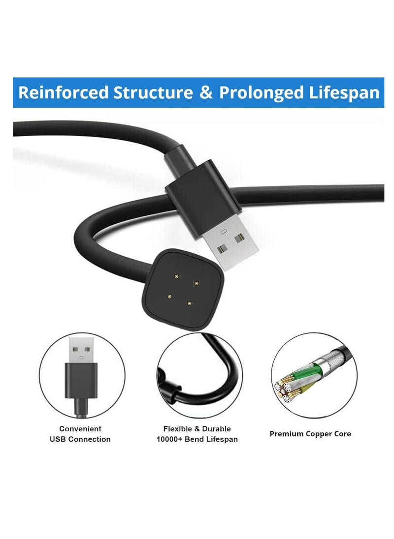 Generic Charger for Fitbit Sense & Sense 2 Versa 4 Versa 3, Replacement USB Magnetic Charging Cradle Dock Stand Cable for Smartwatch, Durable Portable Charger Dock Cable Cord, 3.3 Ft (1 Pack)  - Image 1