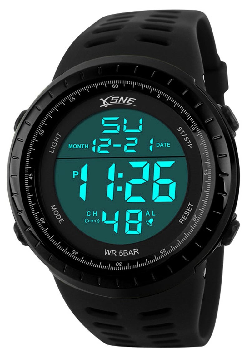 SNE Mens Digital Watch Sports Military Watches Waterproof Outdoor Chronograph Wrist Watches for Men with LED Back Ligh/Alarm/Date Simple Watch 1167 - Image 1
