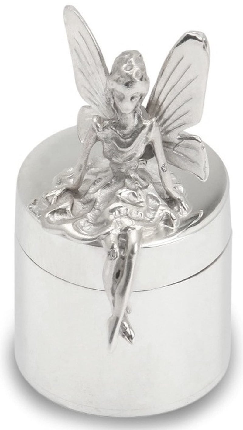 Krysaliis 925 Sterling Silver Tooth Fairy Keepsake Box for Baby Durable Elegant and Custom Engravable Keepsake Gift Box Perfect for First Tooth and Curl of Baby