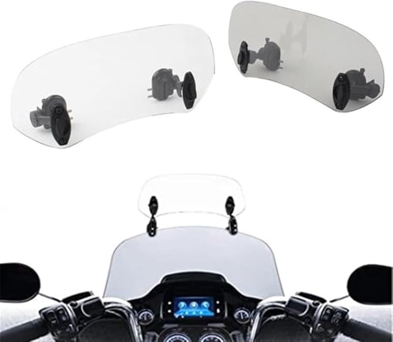 Wivplex Adjustable Clip-On Motorcycle Windshield Extension - Image 4