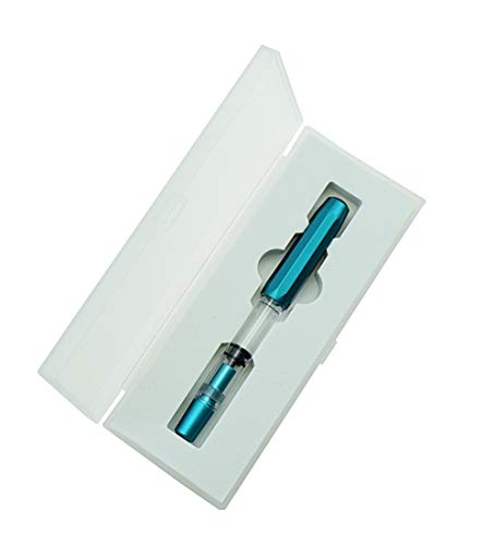 Lanxivi Majohn T1 Piston Fountain Pen Fine, Blue Aluminium Clear Acrylic Large Ink Capacity Writing Pen Box Set - Image 5