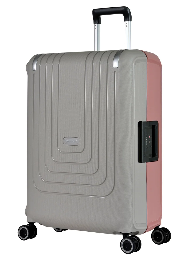 إيمينينت Vertica Hard Case Trolley Luggage Set of 2 Polypropylene Lightweight 4 Quiet Double Spinner Wheels With TSA Lock B0006M GrayPink