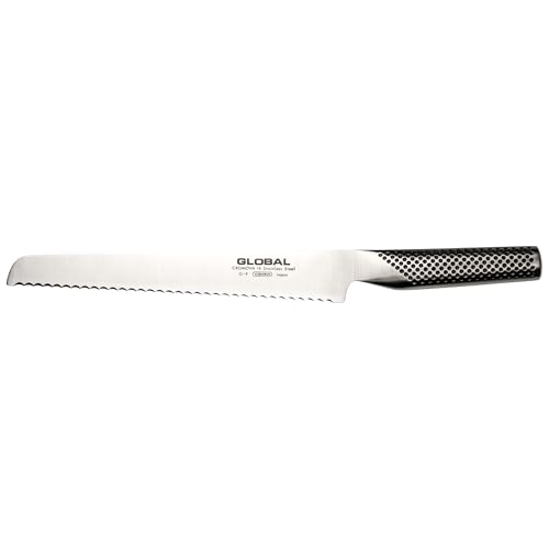 GLOBAL سكين خبز مسنن بطول 8 1/2 بوصة - خفيف الوزن من الفولاذ المقاوم للصدأ الياباني، حافة حادة للغاية، صنع في اليابان، G-9 - Image 1