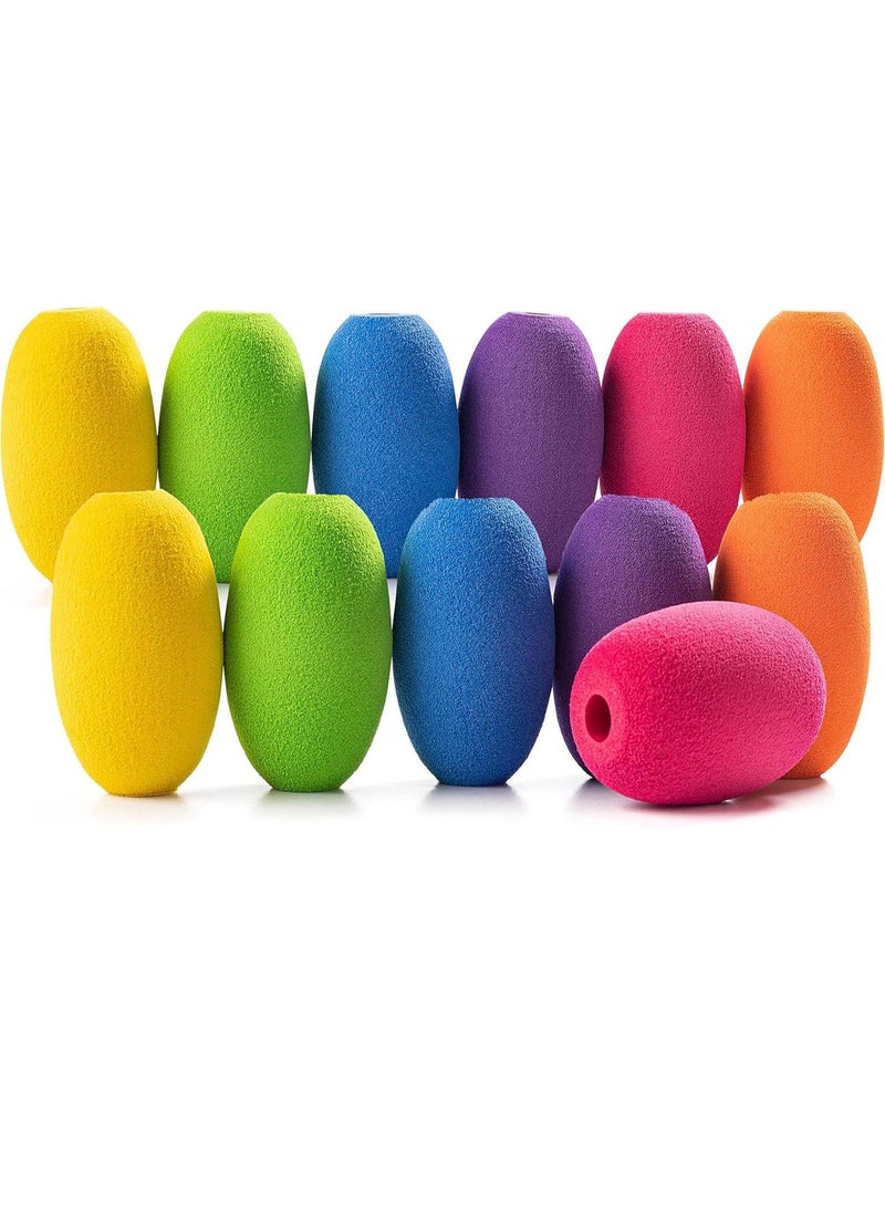 jaexest 12-Pack Colorful Ergonomic Pen Pencil Grips for Kids & Adults, Cushioned Handwriting Holders - Image 1