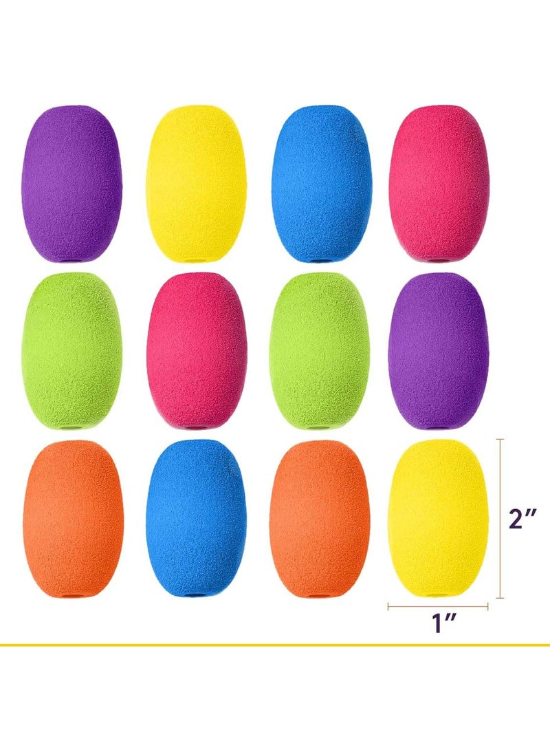 jaexest 12-Pack Colorful Ergonomic Pen Pencil Grips for Kids & Adults, Cushioned Handwriting Holders - Image 2