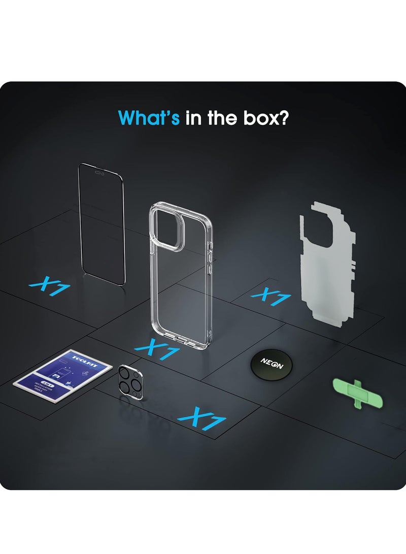 Neon 6 In 1 Anti-Shock Combo Pack For Apple iPhone 15 Pro 2023 Clear - Image 4