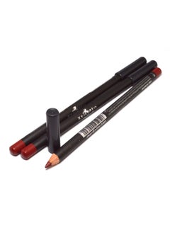 3 Pcs x Italia Deluxe  1062 Aubrun  Ultra Fine Lip liner Pencil Lipliner Set  Free Zipper Bag