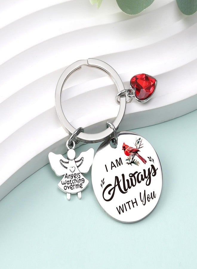 INCOK Cardinal Memorial Keychain Gifts, I Am Always With You Bereavement Condolences Keychains Sympathy Gift for Loss of Mother Father Son Daught Wife Husband Friend Merry Christmas - Image 3