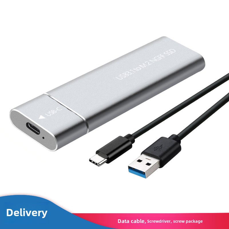M.2 SATA SSD Enclosure Type-C USB3.1 Portable Drive CaseTN02:5Gbs A- C Silver TN02:5Gbs A- C Silver 