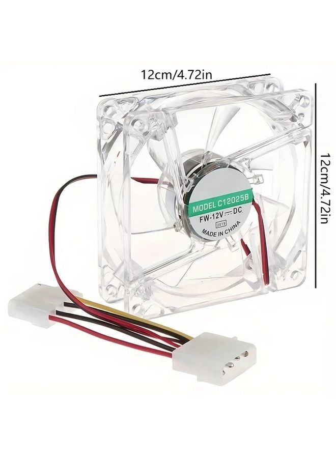 مروحة تبين علبة 4.72 بوصة ضوء أبيض إمداد طاقة صامت مبرد LED - Image 2
