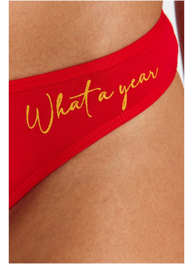 trendyol - 3-Pack Red Christmas Brazilian Briefs THMAW24KU00015 - Image 1