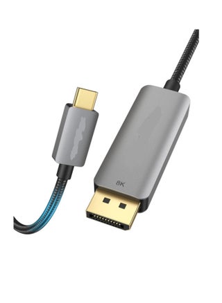 8K USB C to DisplayPort Cable 6FT, Type-C (Thunderbolt 3) to DP 1.4 Cord 32.4Gbps, Support 8K@60Hz, 4K@60Hz, 4K@144Hz, 2K@165Hz, Compatible for MacBook Pro/Air, XPS 13/15, Oculus Rift S - pzsku/ZCB83C9B4C6CE1276F1E6Z/45/1748255313/74bb2b07-fcd9-4ba1-9b47-f805072ea41b