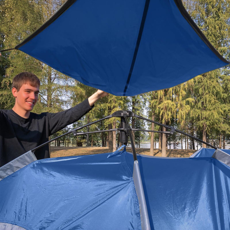 Night Cat Pop Up Tent 2-3 Persons Instant Set Up Tent with Footprint Tarp & Porch, Automatic Double Layer Waterproof Camping Tent with Rainfly - Image 4