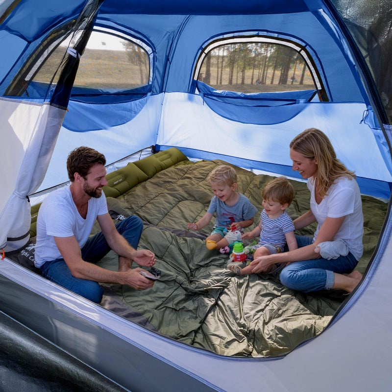 Night Cat Pop Up Tent 2-3 Persons Instant Set Up Tent with Footprint Tarp & Porch, Automatic Double Layer Waterproof Camping Tent with Rainfly - Image 2
