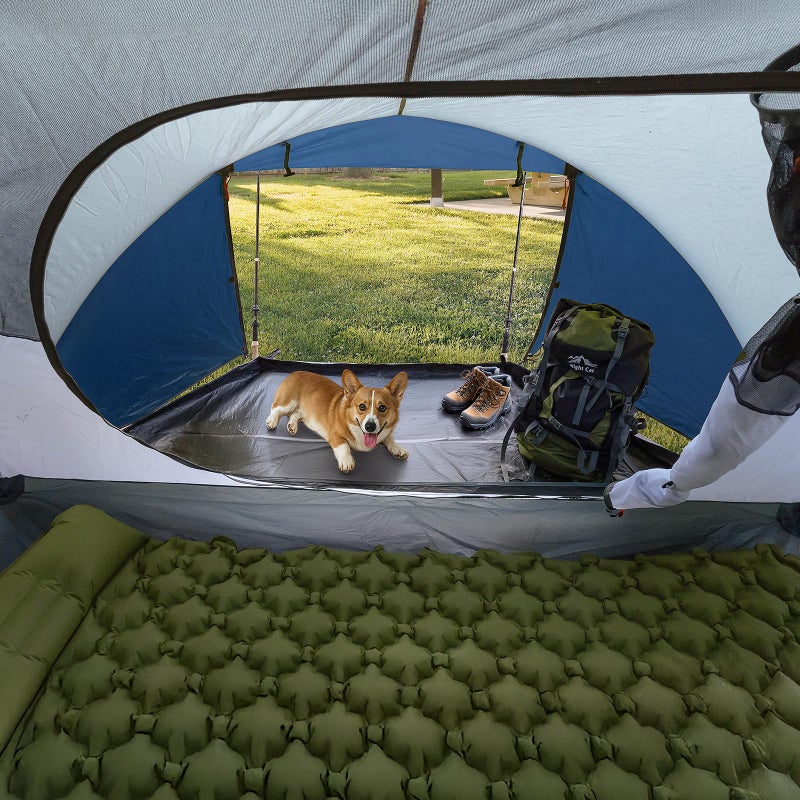Night Cat Pop Up Tent 2-3 Persons Instant Set Up Tent with Footprint Tarp & Porch, Automatic Double Layer Waterproof Camping Tent with Rainfly - Image 3