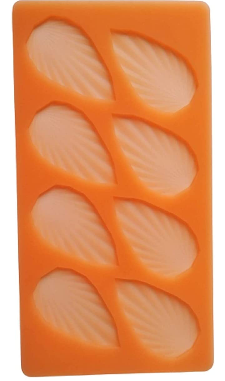 SHOAIB Heart Fan Trangle and Leaf Round Shape Cake garnishing Chocolate MouldSilicone garnishing Sheet Set of 6 - Image 4