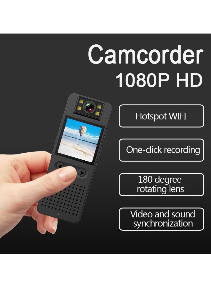 Generic Camera Collar Clip HD 1080p Night Vision Pocket Camera DV Sports Camera Rotating LCD Screen  - Image 4