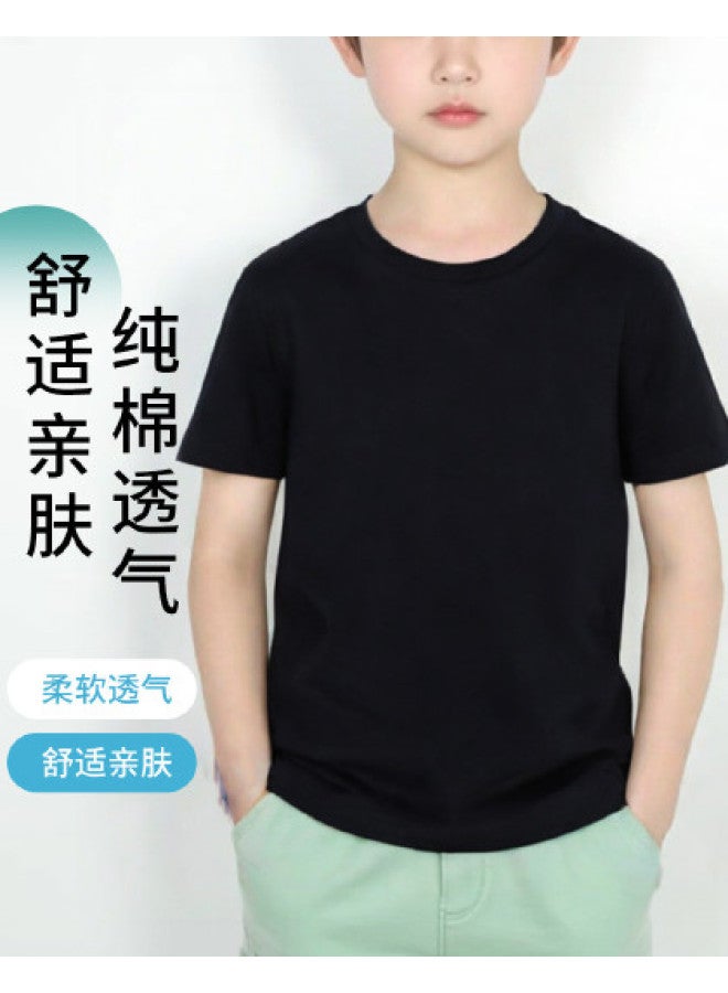 Goso Summer Skin-Friendly Pure Cotton Student Girls T-Shirt Solid Color Versatile Women'S Top Round Neck Short Sleeve Tee For Women - Image 1