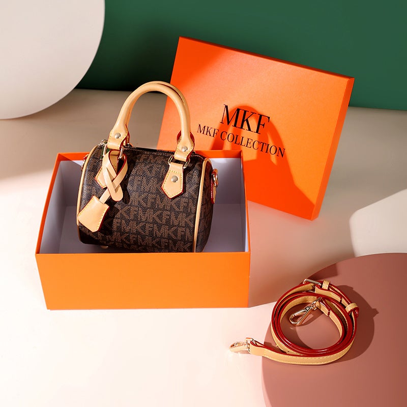 MKF Mini Boston Bag with Print, PVC Shoulder Bag - Image 2
