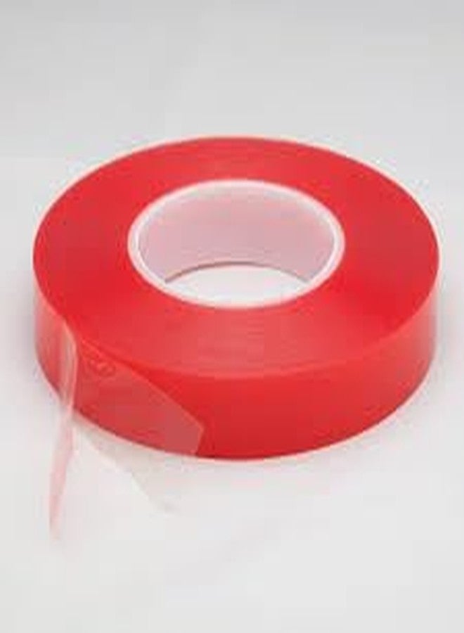 TRUEBOND Double Sided Polyester Tape Red Liner Size - (12mm X 25 Meter) - Image 1
