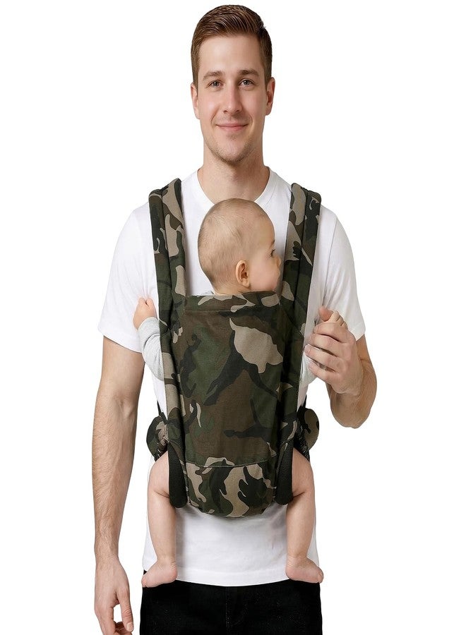 MISSWISDOM Baby Carrier for Dad (7-30lbs)-Military Stylish Infant Holder Carriers Newborn to Toddler, Men Baby Carrier with Windproof Cap, One Size Fits All, Camouflage - Image 1