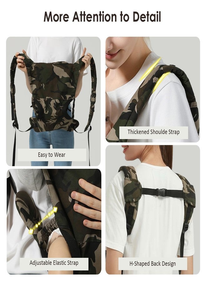 MISSWISDOM Baby Carrier for Dad (7-30lbs)-Military Stylish Infant Holder Carriers Newborn to Toddler, Men Baby Carrier with Windproof Cap, One Size Fits All, Camouflage - Image 4