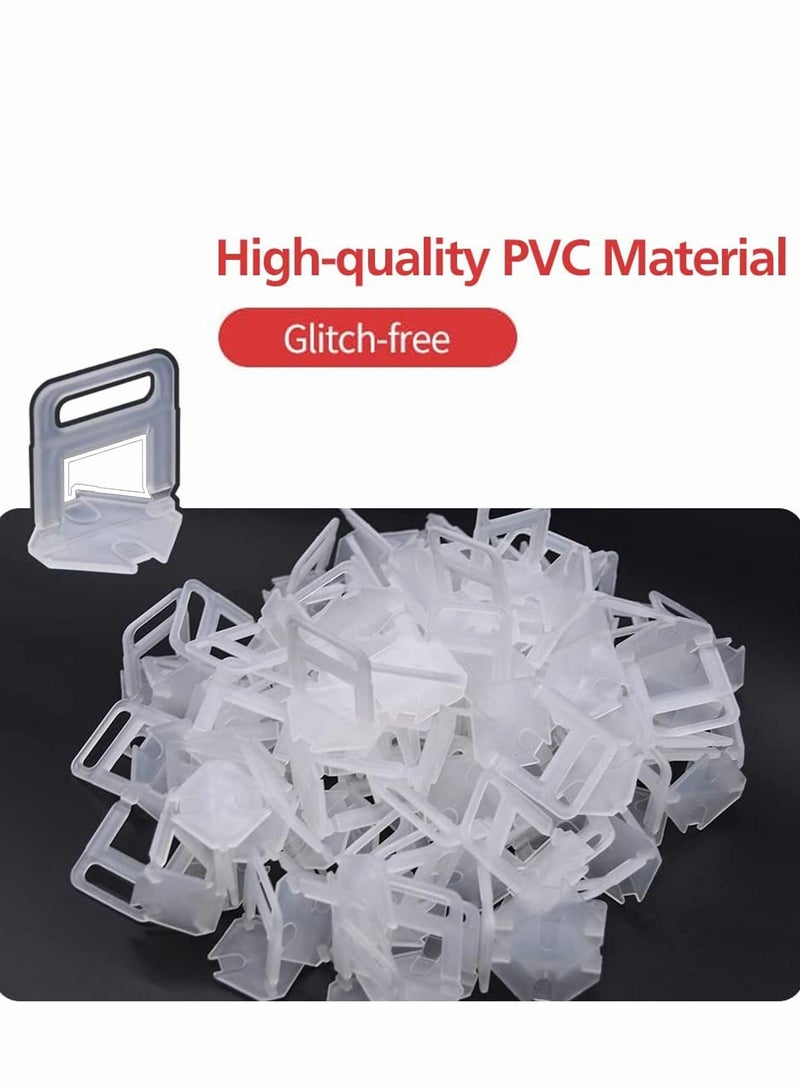 500 Pack Tile Leveling System Clips DIY Tiles Leveler Spacers Reusable Tools for Professional Ceramic Stone and Installation 3mm  - Image 5