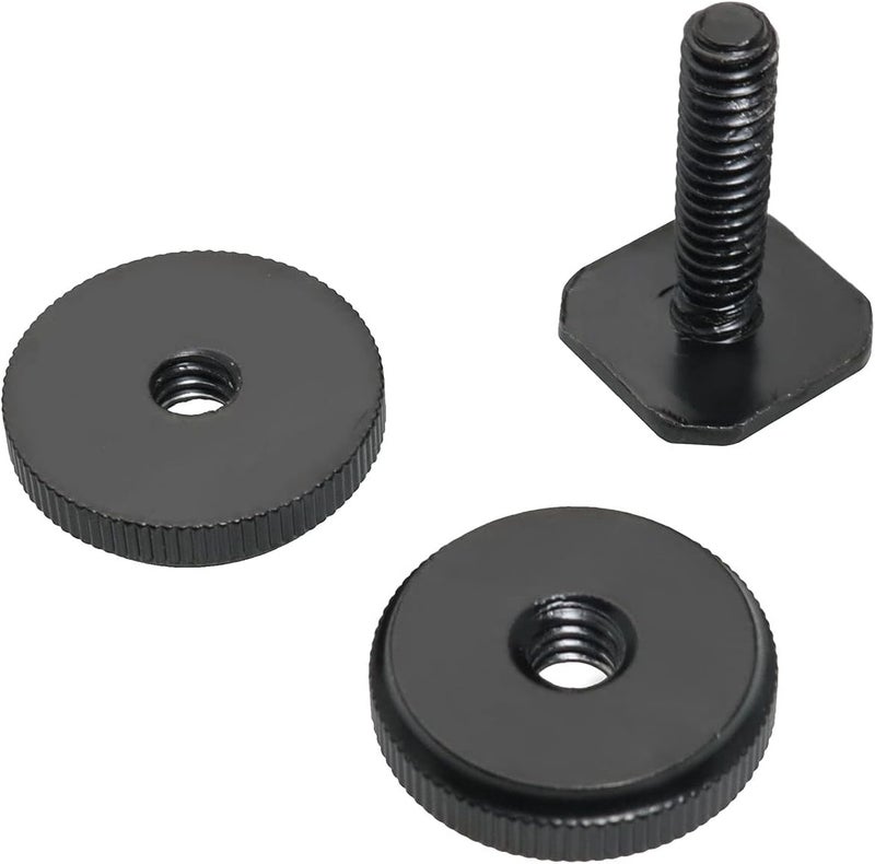 كلاراكو Klarako 4 قطع 1/4 بوصة محول حامل الحذاء الساخن حامل ثلاثي القوائم من سبائك الألومنيوم برغي كاميرا حامل الحذاء الساخن حامل حذاء الفلاش، أسود - Image 3