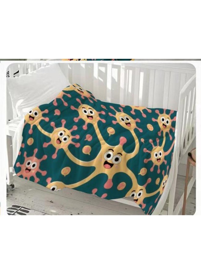 general Baby and children's cartoon flannel thin blanket (warm and comfortable, suitable for sleep, game use) 70cm*100cm - Image 1